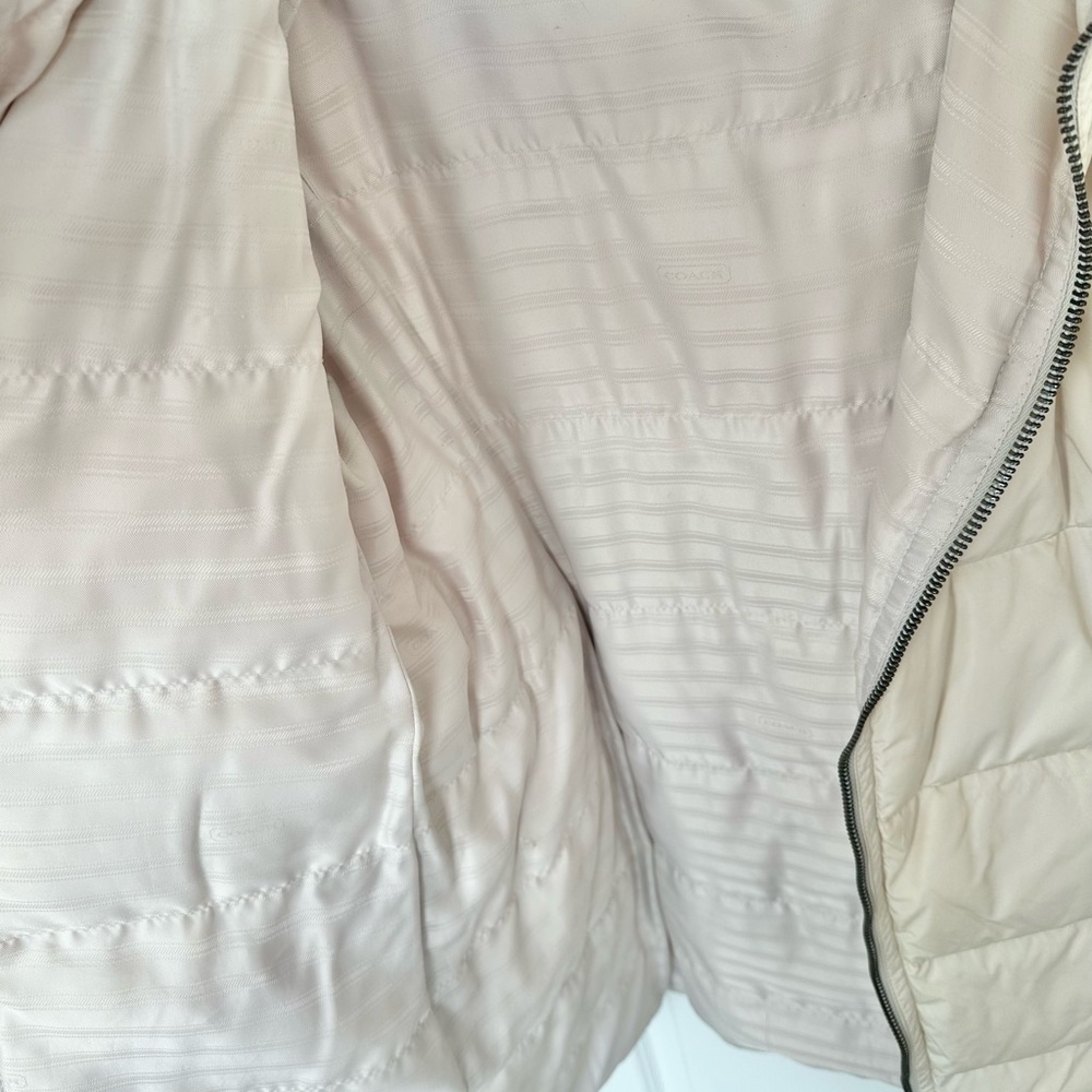 Coach Puffer Coat with Fur Trim Hood - Picture 12 of 13